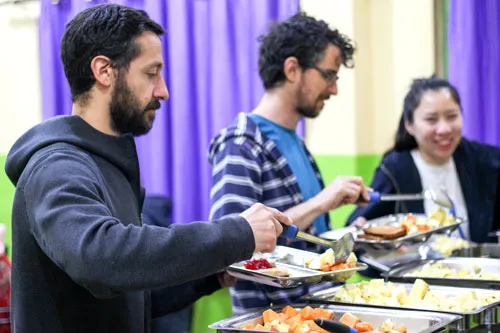 Organic food at yoga school