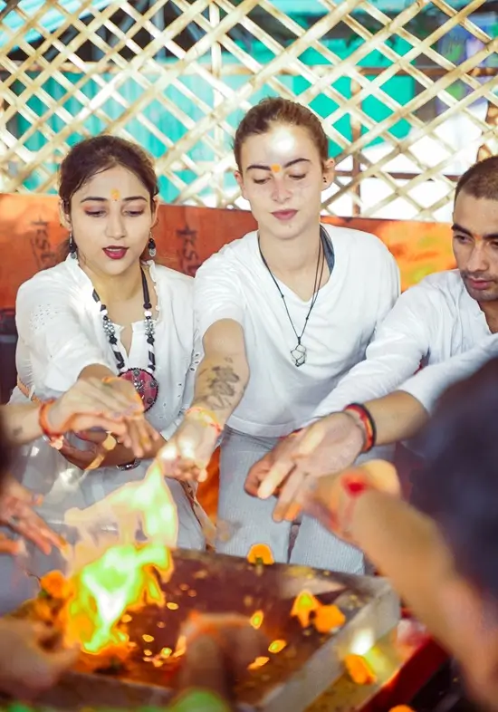 Opening ceremony at Tattvaa Yogashala, Rishikesh
