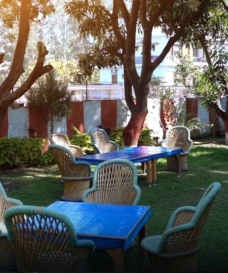 Outdoor practice at Tattvaa Yogashala