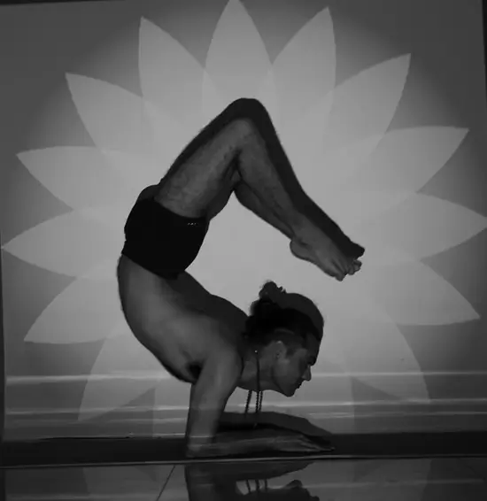 Yogi Kamal Singh performing an Ashtanga yoga pose