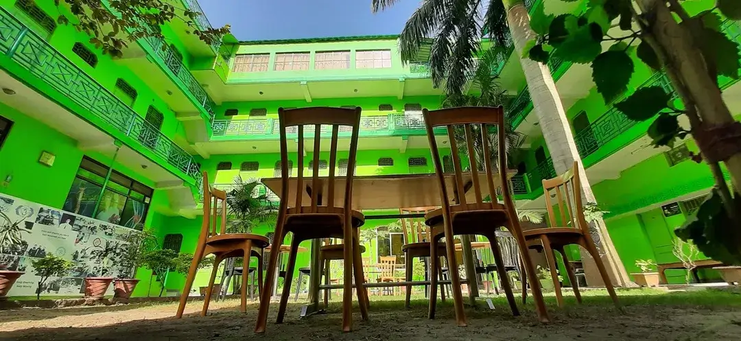 A room at Krishna Cottage at Tattvaa Yogashala, Rishikesh