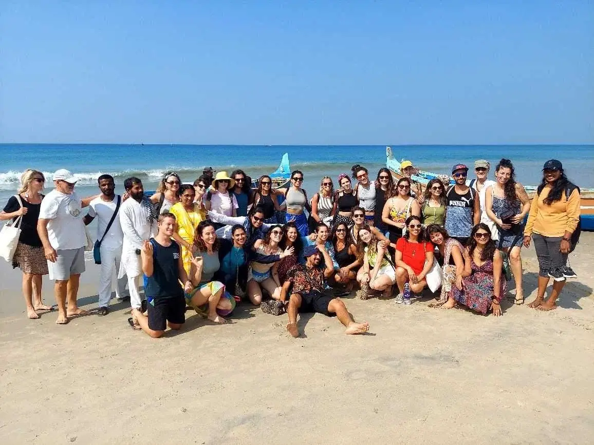 Yogic philosophy session at a Tattvaa Yogashala retreat
