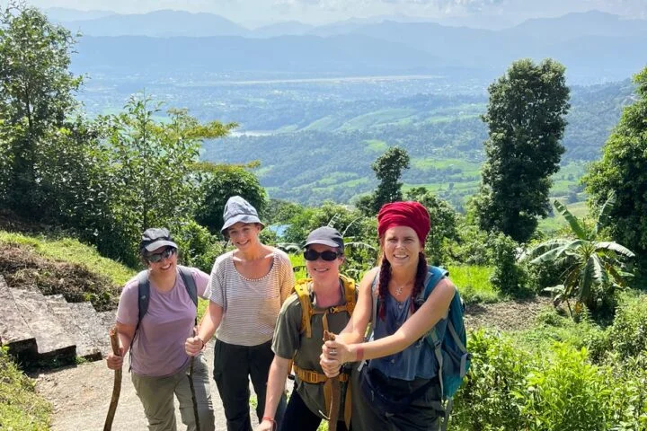 Guided excursion above Pokhara