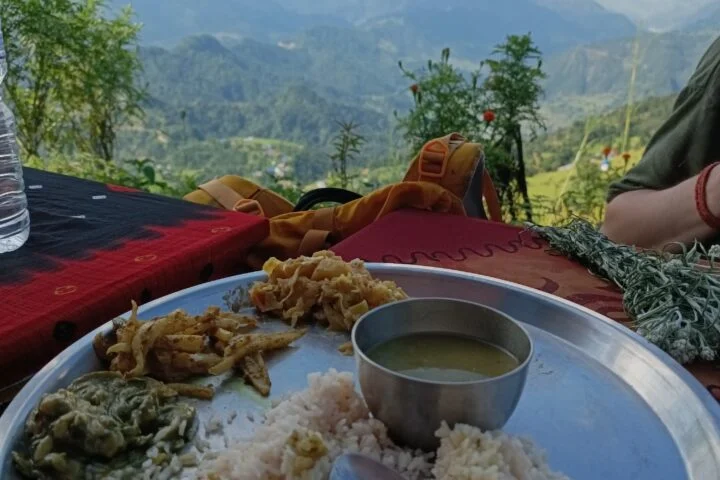 Delicious organic meals for yoga students at Tattvaa Yogashala, Nepal
