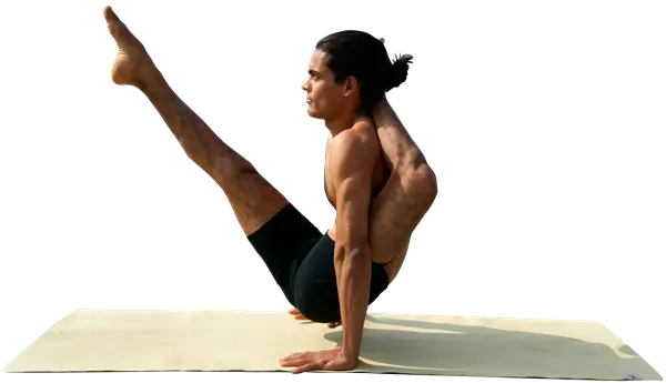 Yogi Kamal Singh in Eka Pada Sirsasana