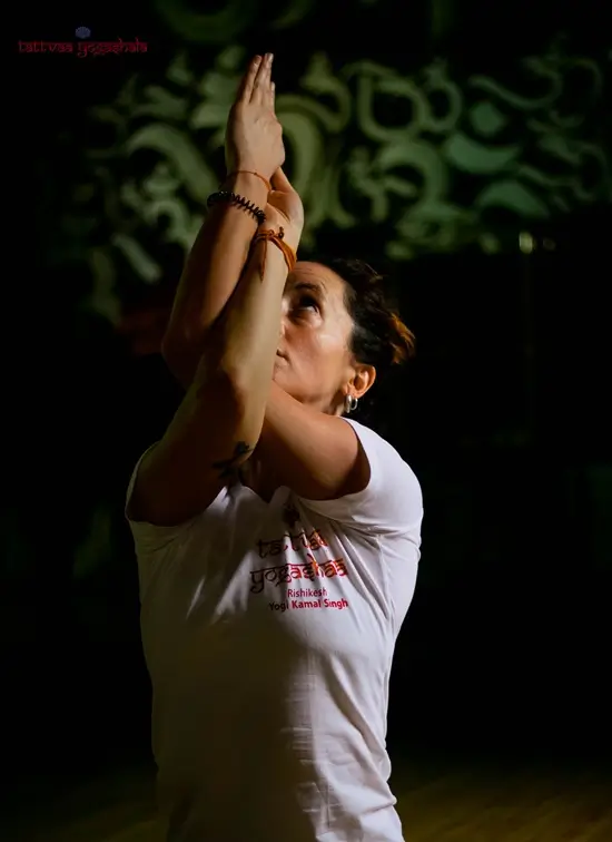 A class at Tattvaa Yogashala, Rishikesh