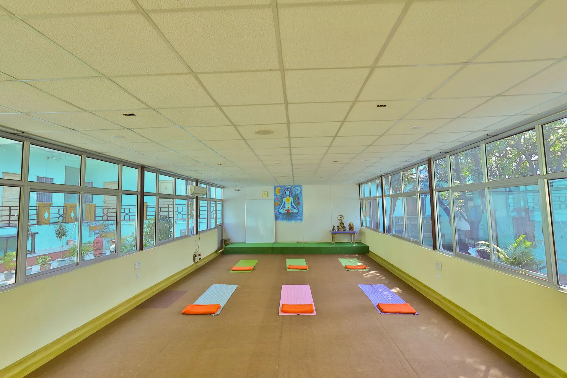 The yoga hall at Tattvaa Yogashala